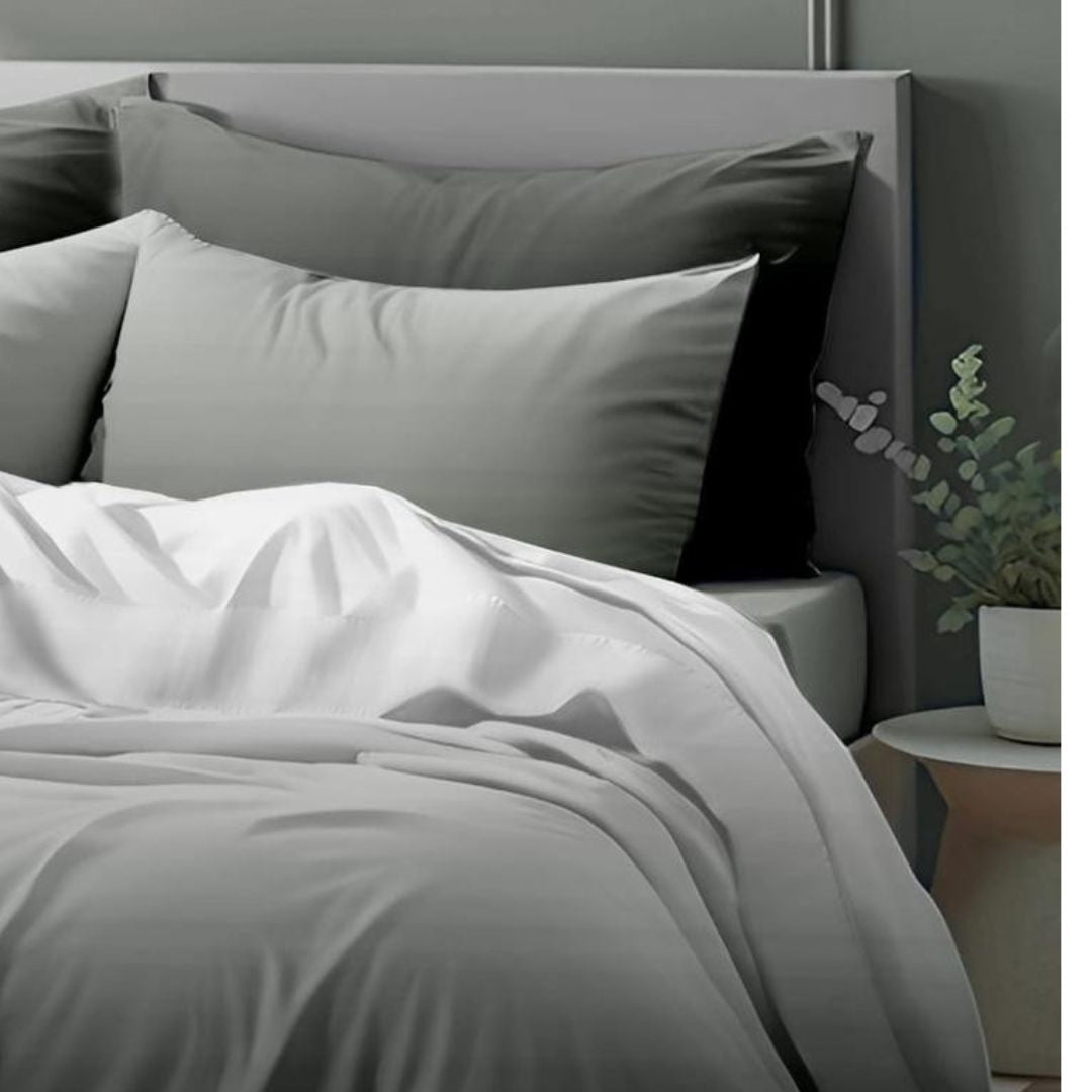Colorful cotton bedding set of 3 from The Gharnish, featuring Ombrey design with vibrant, soft 300 TC fabric for comfortable sleep.