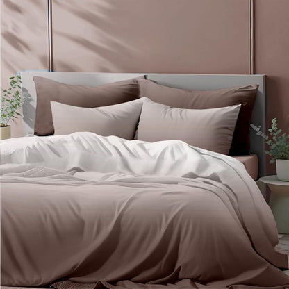 Colorful cotton bedding set of 3 by The Gharnish, featuring Ombrey design with vibrant, high-quality 300 TC fabric for cozy sleep.