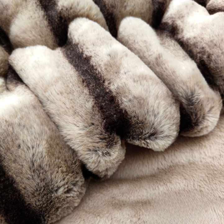 rabbit fur large cozy blanket