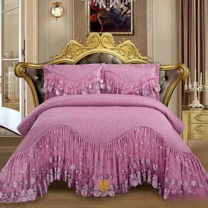 Elegant bedding bedcover from The Gharnish Pakeeza High Quality Premium Collection, showcasing intricate patterns and luxurious fabric.