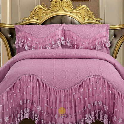 High-quality Pakeeza bedding bedcover from The Gharnish with intricate patterns and luxurious fabric for a stylish bedroom look