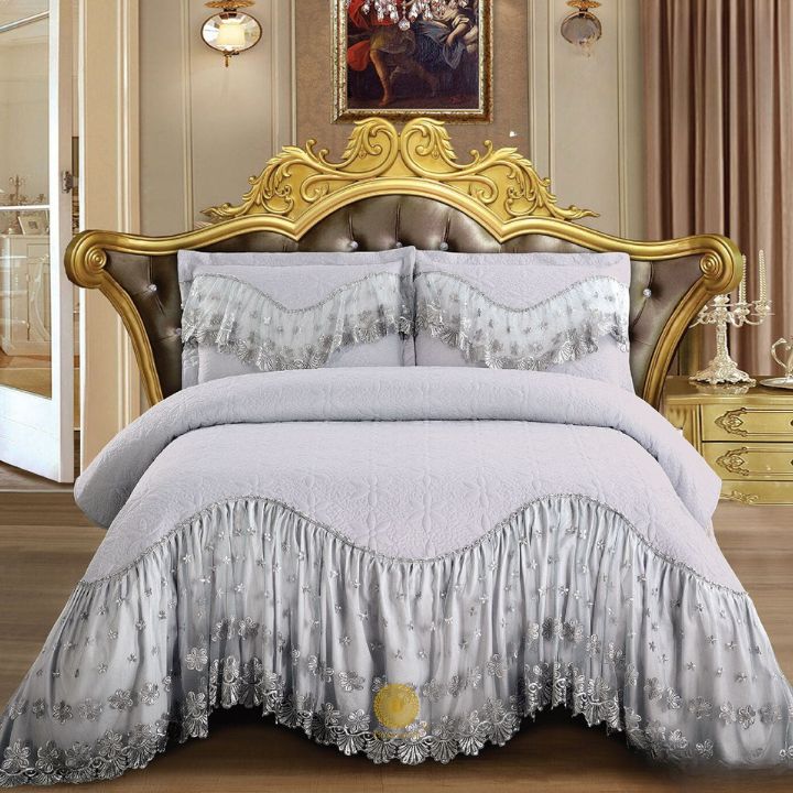 Elegant Pakeeza high-quality bedding bedcover from The Gharnish with intricate design and soft fabric for a luxurious bedroom look.