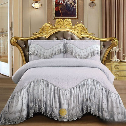 Elegant Pakeeza high-quality bedding bedcover from The Gharnish with intricate design and soft fabric for a luxurious bedroom look.