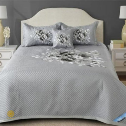 Premium quilted bedding 4-piece set from The Gharnish, featuring soft, comfortable fabric with a stylish quilted pattern.
