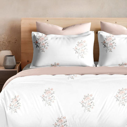 Pure Cotton Super King Size 400 TC Cotton Bedsheet - The Gharnish - A Unit of Satkala Creations