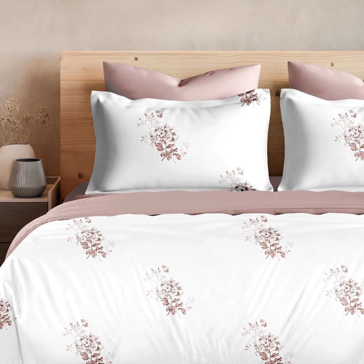 Pure Cotton Super King Size 400 TC Cotton Bedsheet - The Gharnish - A Unit of Satkala Creations
