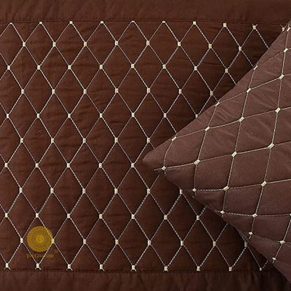 Quilted Bed Runner With Cushion Cover - The Gharnish - A Unit of Satkala Creations