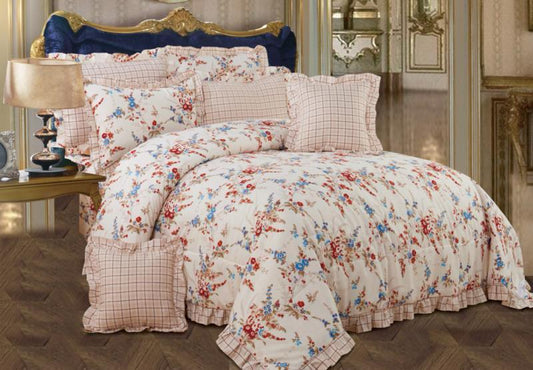This luxurious bedding set features a soft microfiber fabric with a beautiful floral print on both sides, giving you the flexibility to switch up your bedroom style effortlessly.