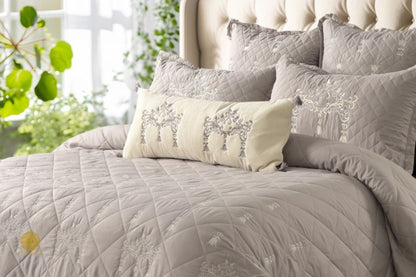 Wedding Bells Designer & Luxurious 7 Pcs Bedding Set / Premium Collection - The Gharnish - A Unit of Satkala Creations