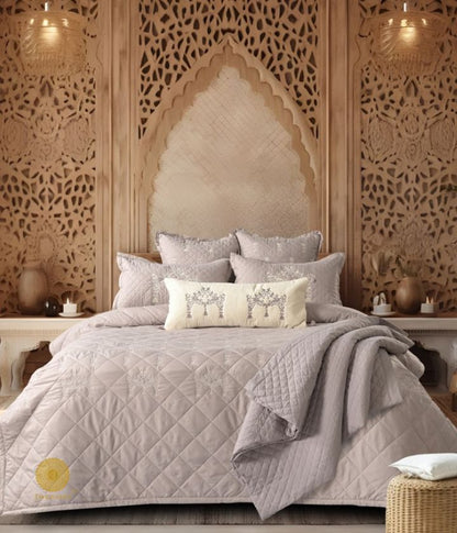 Wedding Bells Designer & Luxurious 7 Pcs Bedding Set / Premium Collection - The Gharnish - A Unit of Satkala Creations