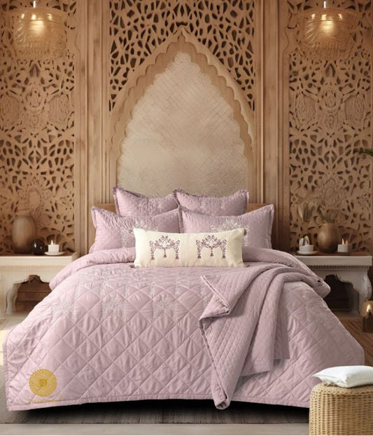 Wedding Bells Designer & Luxurious 7 Pcs Bedding Set / Premium Collection - The Gharnish - A Unit of Satkala Creations