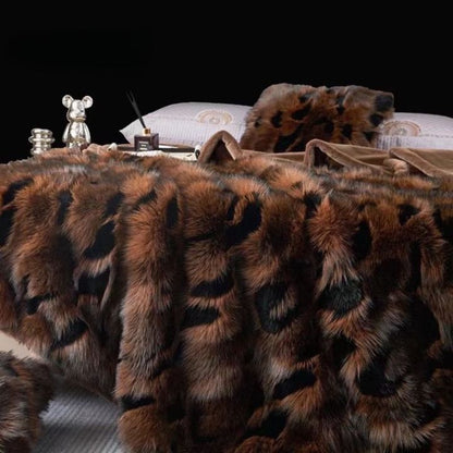 Korean Cashmere Panthar Furr Blanket - The Gharnish - A Unit of Satkala Creations
