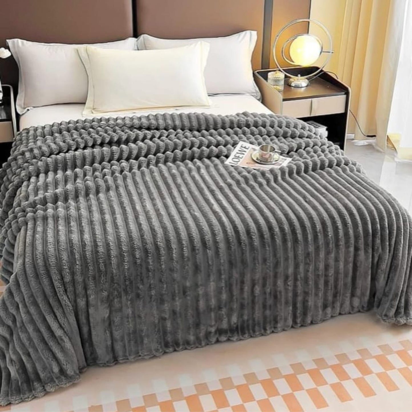 Rabbit Fur Super Soft Blanket / Duvet for Winters - The Gharnish - A Unit of Satkala Creations