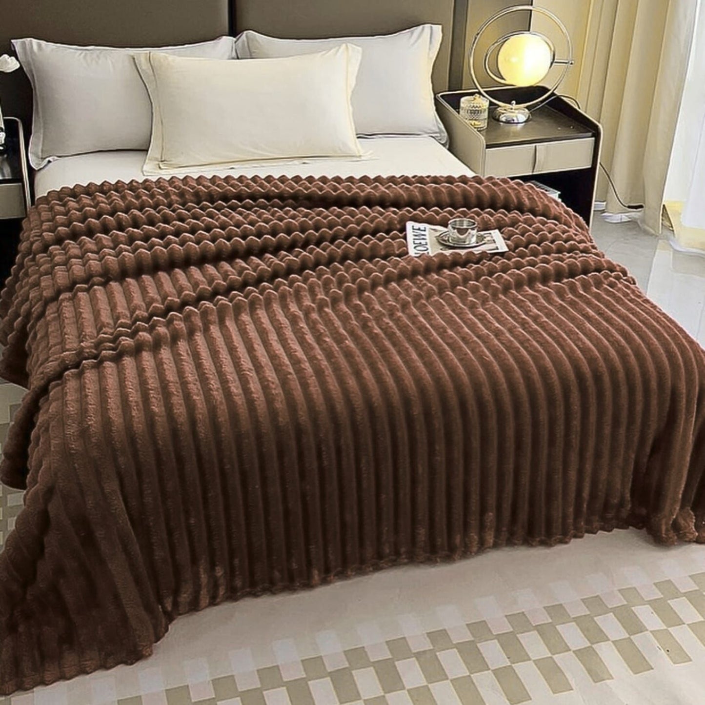 Rabbit Fur Super Soft Blanket / Duvet for Winters - The Gharnish - A Unit of Satkala Creations