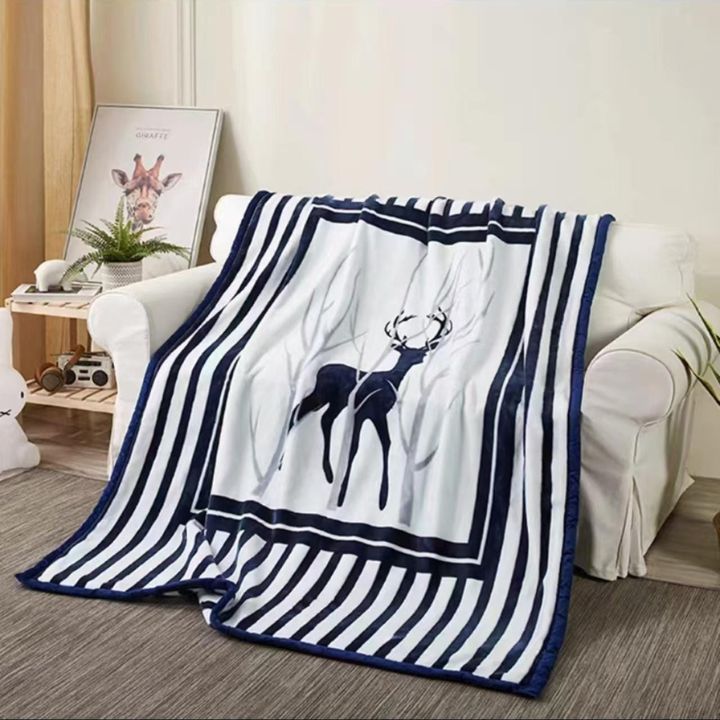 Imported Premium Quality Soft Coludy Raschel Double Ply Mink Blanket With Thik Satin Border -Latest Teenager Series - The Gharnish - A Unit of Satkala Creations