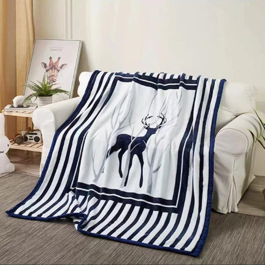 Imported Premium Quality Soft Coludy Raschel Double Ply Mink Blanket With Thik Satin Border -Latest Teenager Series - The Gharnish - A Unit of Satkala Creations
