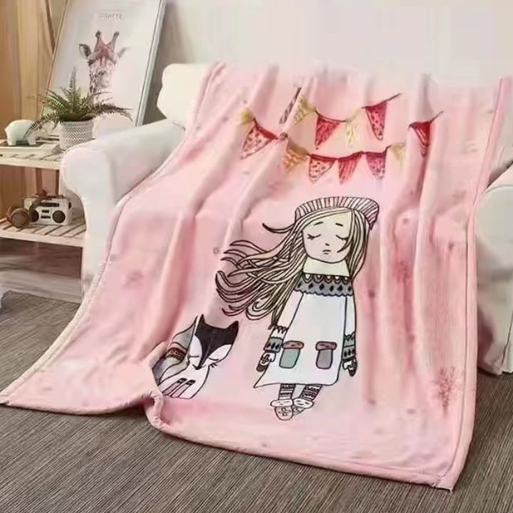 Imported Premium Quality Soft Coludy Raschel Double Ply Mink Blanket With Thik Satin Border -Latest Teenager Series - The Gharnish - A Unit of Satkala Creations
