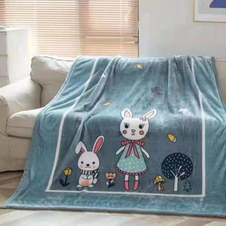 Imported Premium Quality Soft Coludy Raschel Double Ply Mink Blanket With Thik Satin Border -Latest Teenager Series - The Gharnish - A Unit of Satkala Creations