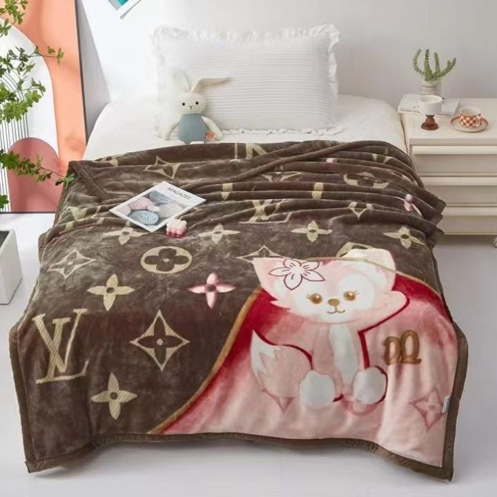 Imported Premium Quality Soft Coludy Raschel Double Ply Mink Blanket With Thik Satin Border -Latest Teenager Series - The Gharnish - A Unit of Satkala Creations