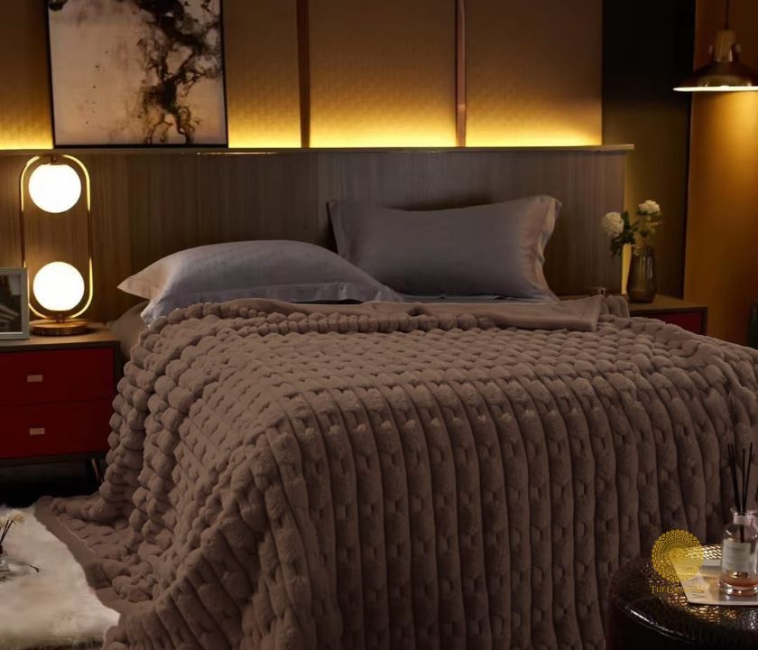 Indulge in ultimate luxury with our Rabbit Fur Style Supersoft Blanket. Crafted with premium rabbit fur, this blanket offers unparalleled softness and comfort. Perfect for those chilly nights, this blanket will keep you warm and cozy in style. Upgrade your bedding with this luxurious addition.