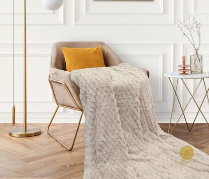 Indulge in ultimate luxury with our Rabbit Fur Style Supersoft Blanket. Crafted with premium rabbit fur, this blanket offers unparalleled softness and comfort. Perfect for those chilly nights, this blanket will keep you warm and cozy in style. Upgrade your bedding with this luxurious addition.