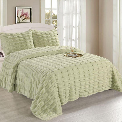 Luxurious rabbit fur bedsheet blanket by The Gharnish, featuring supersoft, premium rabbit fur for cozy comfort.