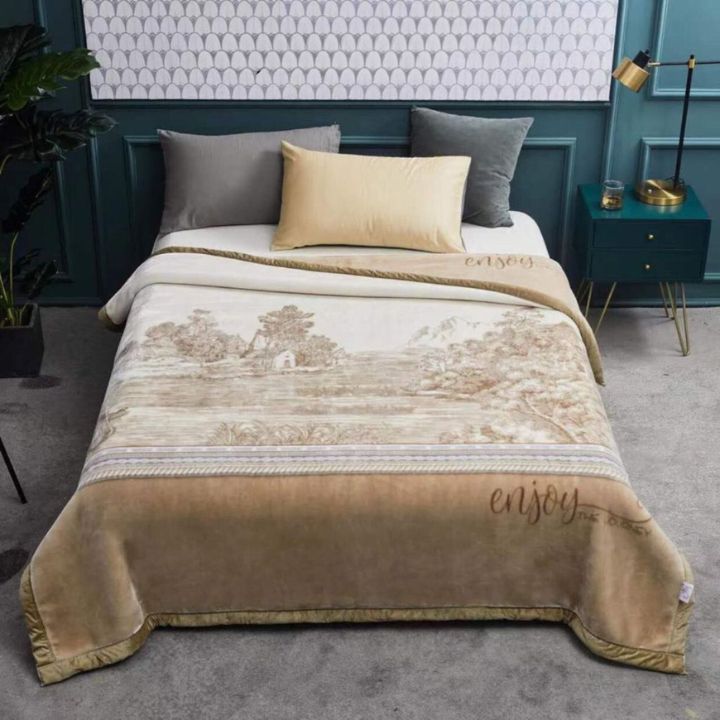 Cloudy Korean Mink Double Ply Blanket for Winter - The Gharnish - A Unit of Satkala Creations