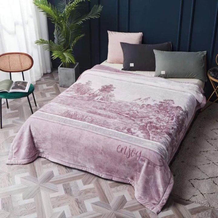 Cloudy Korean Mink Double Ply Blanket for Winter - The Gharnish - A Unit of Satkala Creations