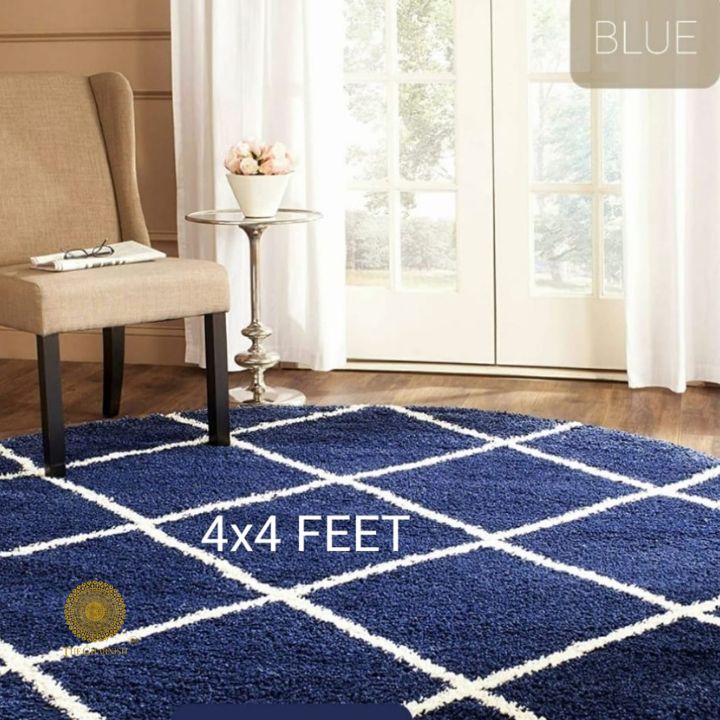 Beige modern round-shaped bedroom and dining carpet by The Gharnish, 2x2 feet, with a stylish contemporary design.