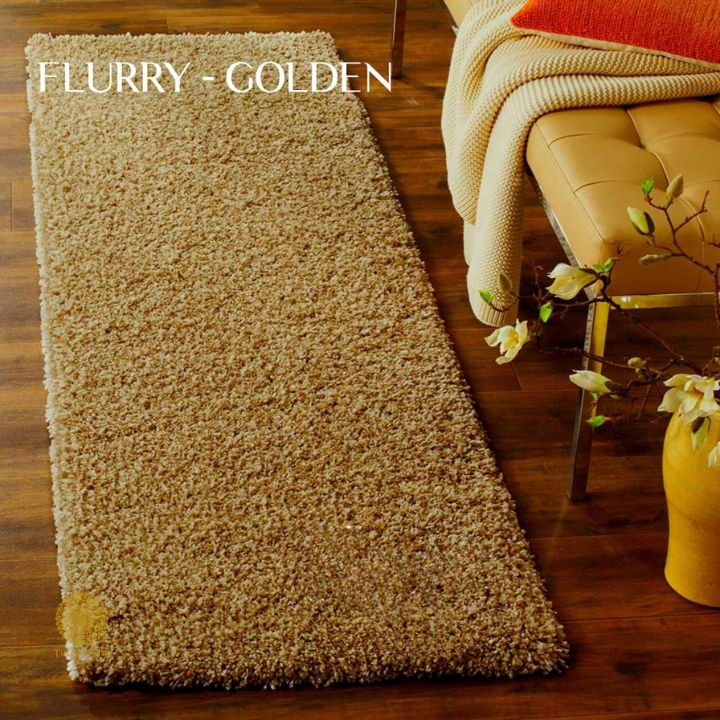 Gray Flurry Bedside Runner carpet by The Gharnish, featuring soft, plush texture ideal for home bedroom accents.