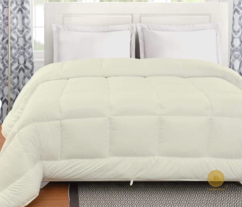 Navy blue Supersoft Siliconised Micro Fabric All Season Comforter by The Gharnish, double size, plush and cozy for year-round comfort.