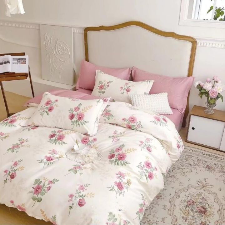 Romeo and Juliet penited pure cotton Ac Dohar Set of 4 pieces - The Gharnish - A Unit of Satkala Creations