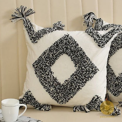 Set of two Supreme Off White cotton cushion covers by The Gharnish, 16x16 inches, soft and stylish for home decor.