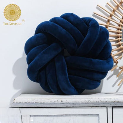 Criss Cross Highligter Round Cushion - The Gharnish - A Unit of Satkala Creations