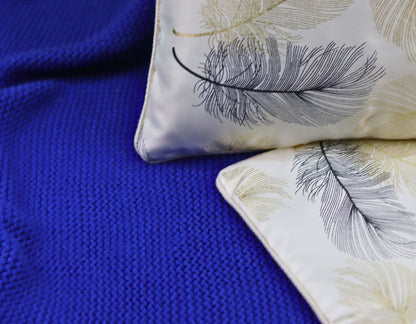 Leaf Printed Cushions Covers set of 2 - The Gharnish - A Unit of Satkala Creations