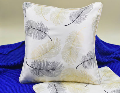 Leaf Printed Cushions Covers set of 2 - The Gharnish - A Unit of Satkala Creations