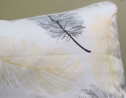 Leaf Printed Cushions Covers set of 2 - The Gharnish - A Unit of Satkala Creations