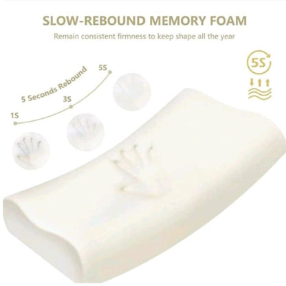 Memory Foam Bamboo Pillow for Comfort Neck,Head and Shoulder - The Gharnish - A Unit of Satkala Creations