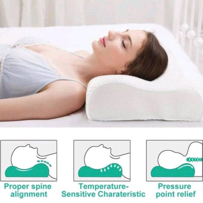 Memory Foam Bamboo Pillow for Comfort Neck,Head and Shoulder - The Gharnish - A Unit of Satkala Creations