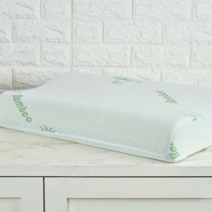 Memory Foam Bamboo Pillow for Comfort Neck,Head and Shoulder - The Gharnish - A Unit of Satkala Creations