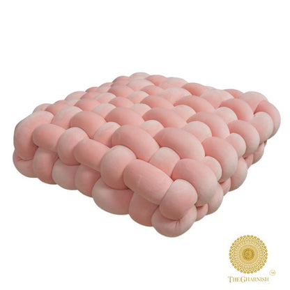 Premium Square Criss Cross Cushion Set of 1pc - The Gharnish - A Unit of Satkala Creations