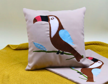  Bird Embroidered Cushion Cover Set. Designed for elegance and comfort, these cushion covers beautifully blend intricate embroidery with soft, high-quality fabric to enhance your living space.