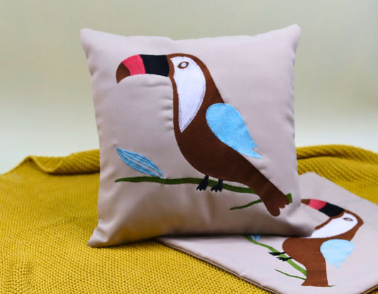  Bird Embroidered Cushion Cover Set. Designed for elegance and comfort, these cushion covers beautifully blend intricate embroidery with soft, high-quality fabric to enhance your living space.