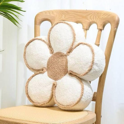 Flower plush seat cushion by The Gharnish featuring a soft, colorful floral design for comfortable seating.