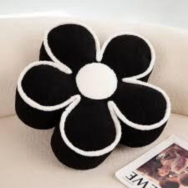 Colorful flower plush seat cushion by The Gharnish featuring soft, decorative floral design for added comfort and style.
