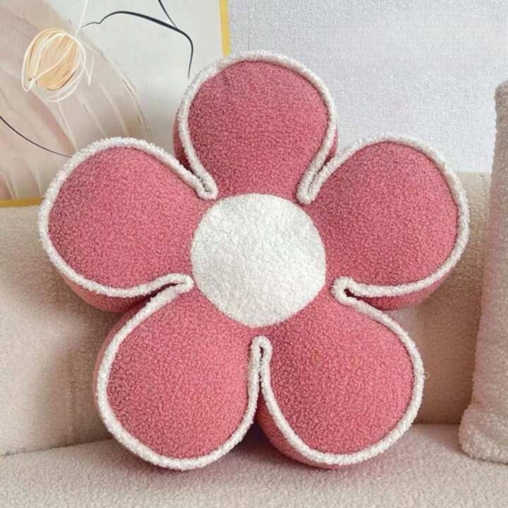 Flower plush seat cushion by The Gharnish with soft, colorful fabric and floral design, perfect for adding comfort and style.