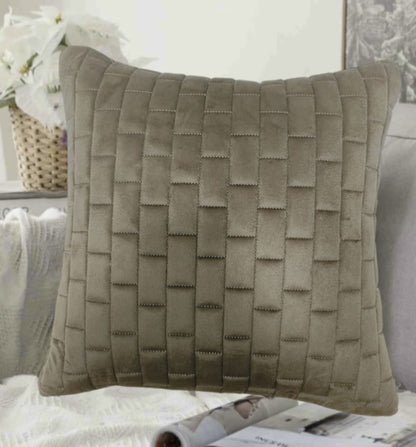 Brick Pattern Premium Heavy Cushion Cover - The Gharnish - A Unit of Satkala Creations
