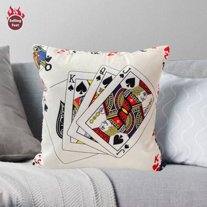 Set of two party cushion covers by The Gharnish with vibrant, decorative designs for festive home decor.