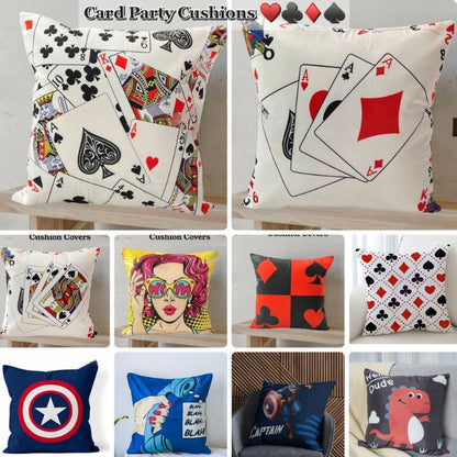 Set of 2 The Gharnish party cushion covers with stylish, decorative cushion designs for festive home decor.