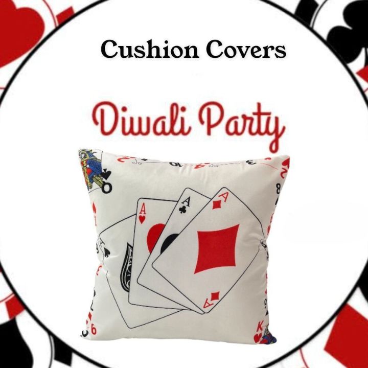 Set of two party cushion covers by The Gharnish featuring vibrant, decorative cushion designs for festive home decor.